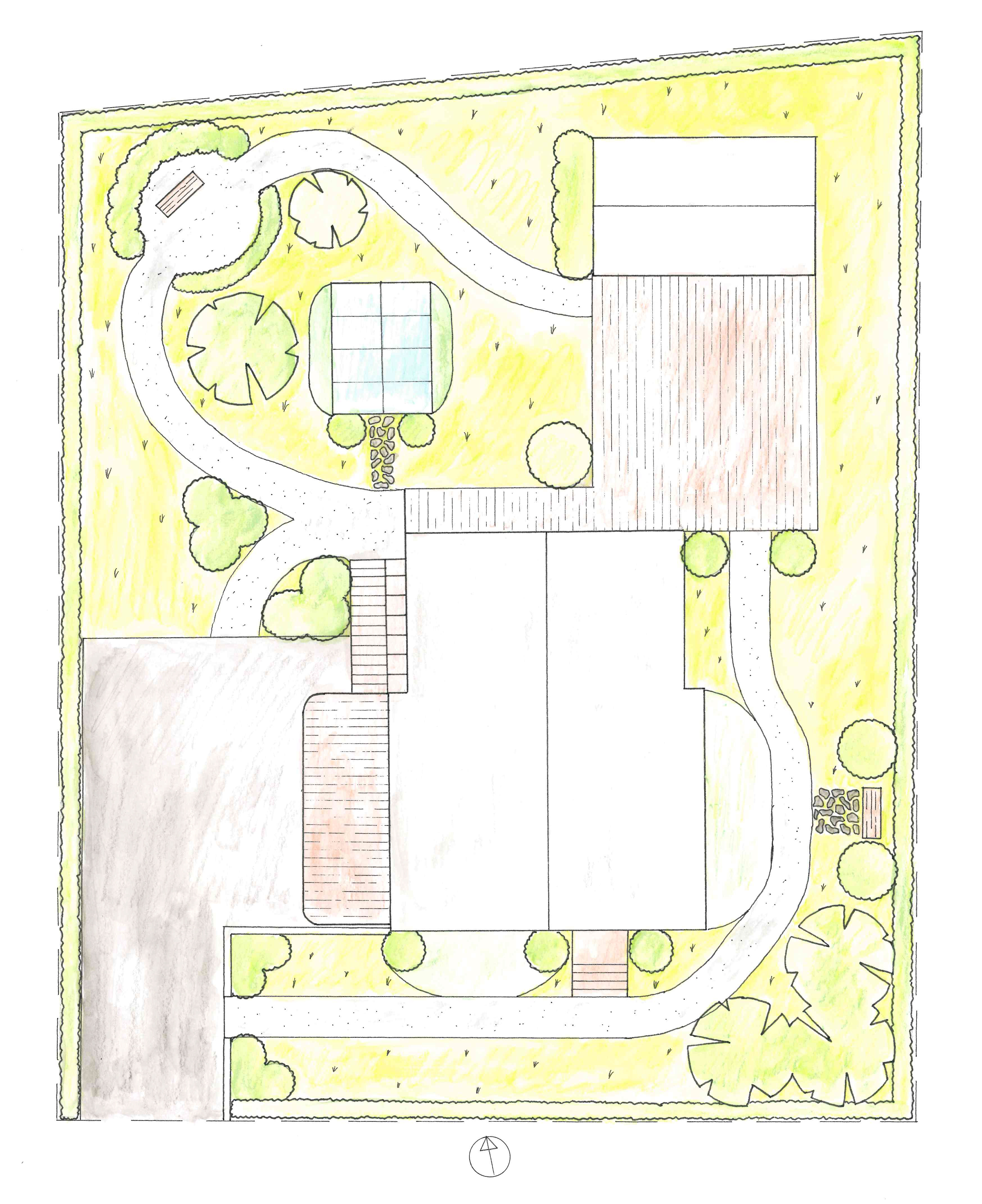 Trädgårdsillustration