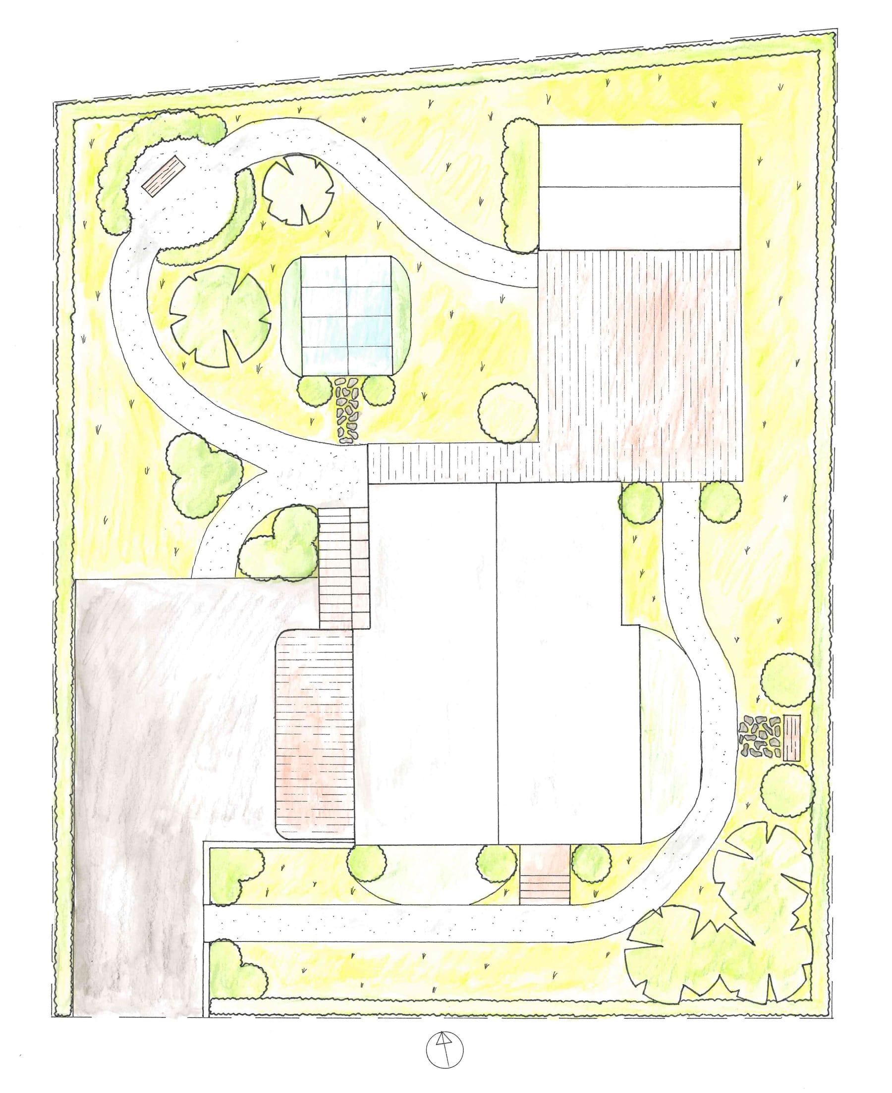 Trädgårdsillustration